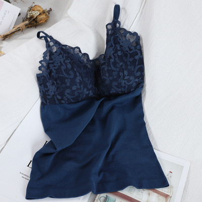 Maieu de damă cu bretele subțiri și dantelă