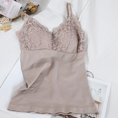 Maieu de damă cu bretele subțiri și dantelă