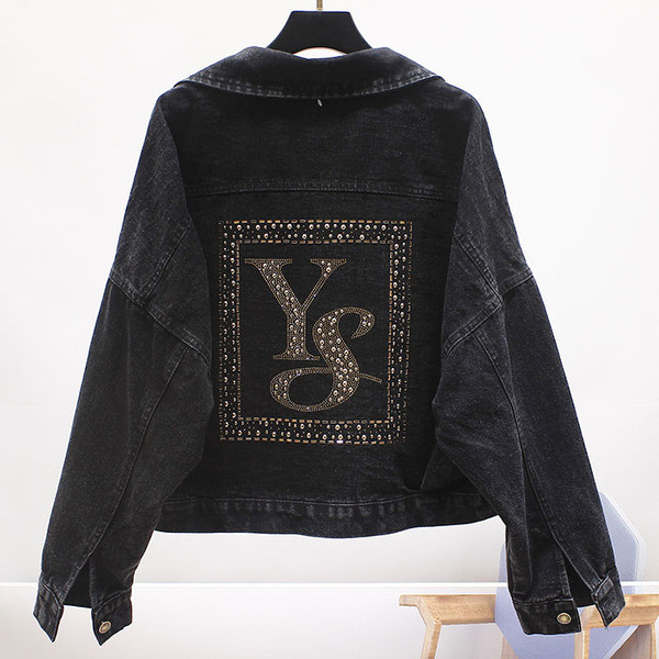 ÚJ modell női farmerdzseki kövekkel