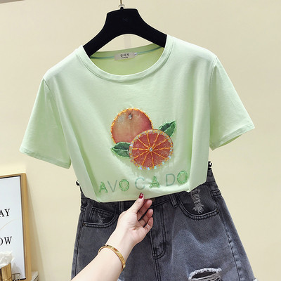 Modern női póló rátéttel és flitterekkel