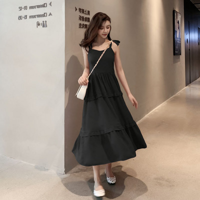 Дамска ежедневна рокля с презрамки - разкроен модел