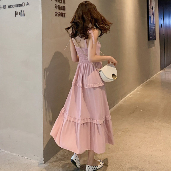 Дамска ежедневна рокля с презрамки - разкроен модел