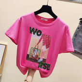 Bluză de damă modernă cu aplicație și paiete