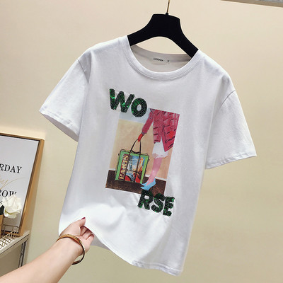 Bluză de damă modernă cu aplicație și paiete