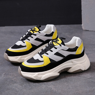 Adidasi casual dama, cu talpa aspra si cravate colorate