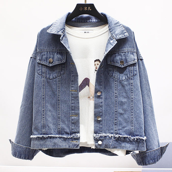 Jachetă de damă modernă din denim cu pietre și aplicații