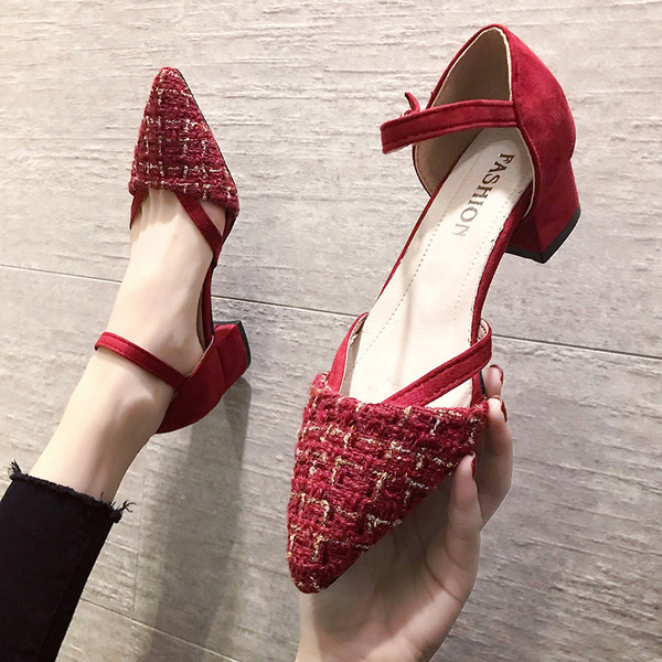 Moodsad paksu kontsaga naiste sandaalid – ökoseemisnahast