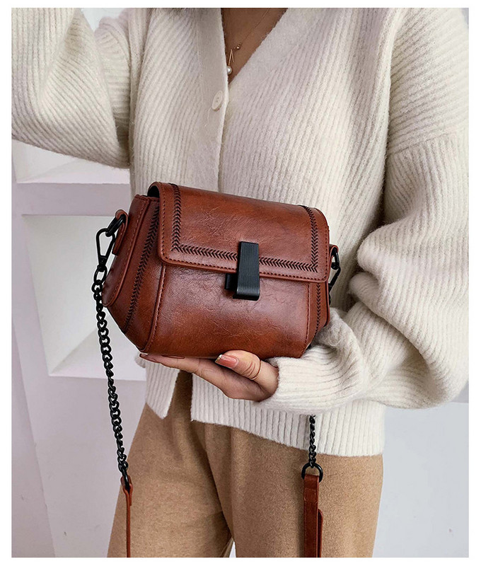 Geanta casual dama din piele ecologica cu lant tip maner lung