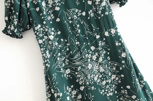 Rochie de dama model nou cu maneci scurte si decolteu oval