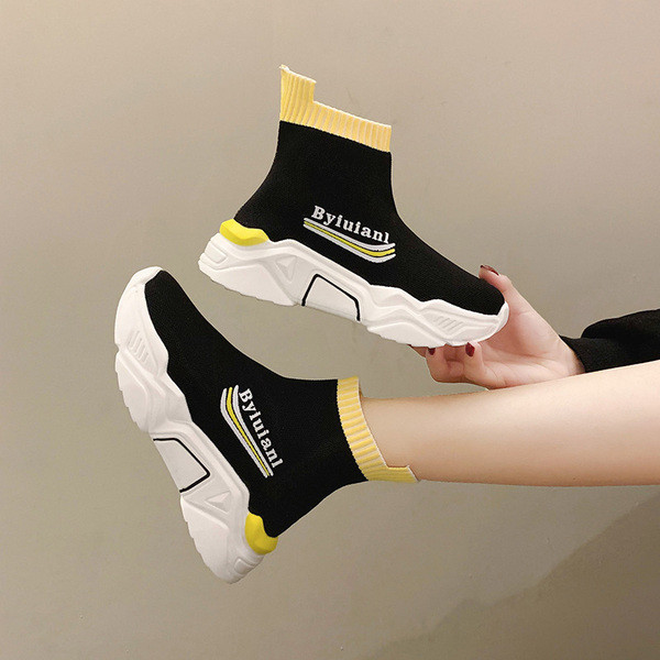 Tenisi casual dama din material textil cu talpa aspra si inscriptie