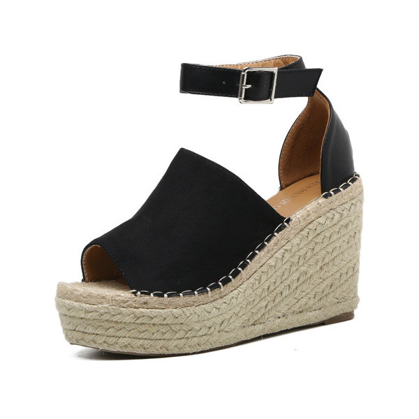 Sandale moderne din piele intoarsa ecologica si platforma