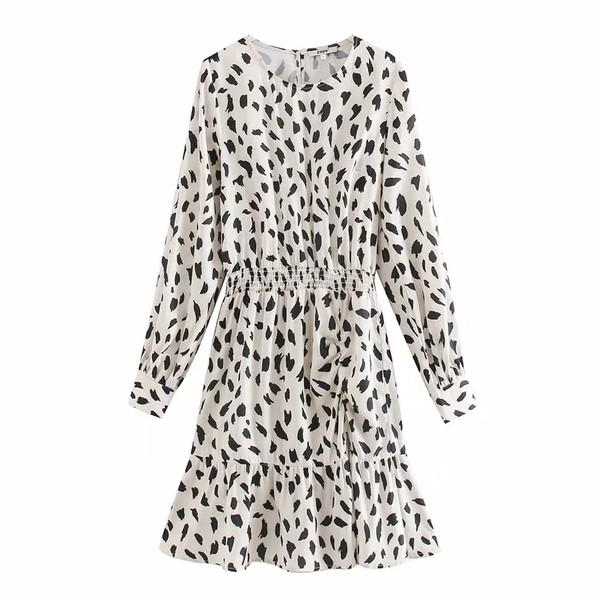 Rochie de dama model nou alb cu decolteu oval