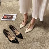 Elegantne ženske cipele s patentnim zatvaračem i tankom petom