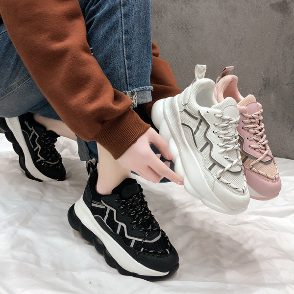 Tenisi casual dama din piele ecologica cu talpa aspra