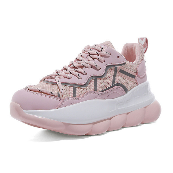 Tenisi casual dama din piele ecologica cu talpa aspra