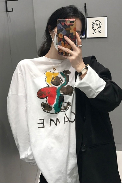 Noua bluza de primavara model lat cu imprimeu