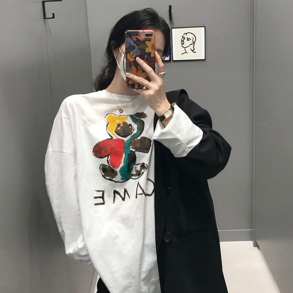 Noua bluza de primavara model lat cu imprimeu