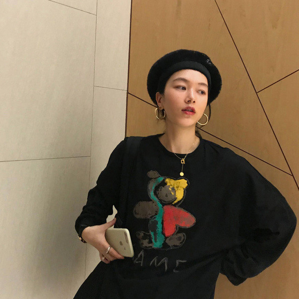 Noua bluza de primavara model lat cu imprimeu