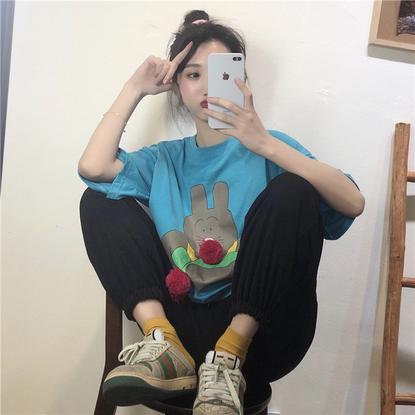 Tricou lat de dama cu maneci scurte, imprimeu si element 3D