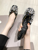 Pantofi casual dama cu pietre si paiete - talpa plata