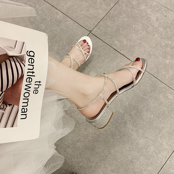 Sandale de dama moderne cu bretele stralucitoare
