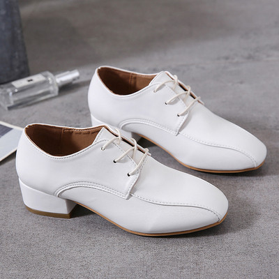 Pantofi dama casual din piele cu sireturi