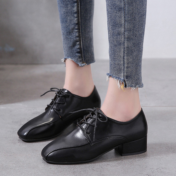 Pantofi dama casual din piele cu sireturi