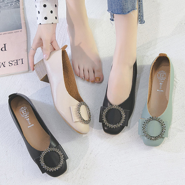 Pantofi de dama din piele cu talpa plate