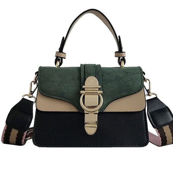 Geanta de dama moderna din piele intoarsa ecologica cu maner textil lung