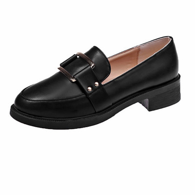 Mocasini casual din piele ecologica cu catarama