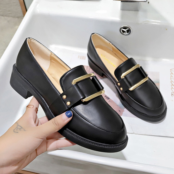 Mocasini casual din piele ecologica cu catarama