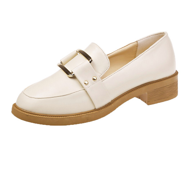 Mocasini casual din piele ecologica cu catarama