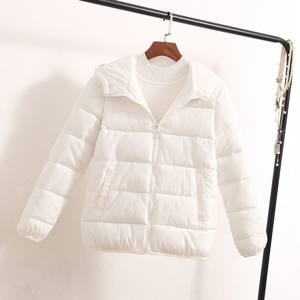 Дамско есенно-зимно яке с качулка и средна дебелина в няколко цвята