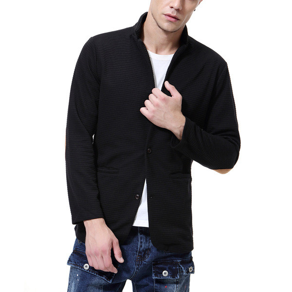 Jachetă casual neagră pentru bărbați