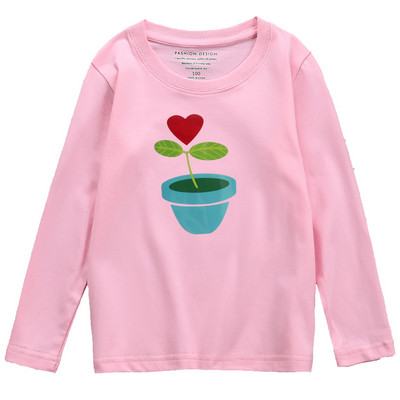 Детска блуза с дълъг ръкав с апикация и различни цветове червен, жълт, розов, бял, черен