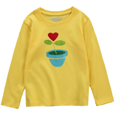 Детска блуза с дълъг ръкав с апикация и различни цветове червен, жълт, розов, бял, черен