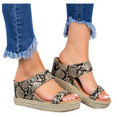 Ежедневни дамски чехли с платформа от еко кожа