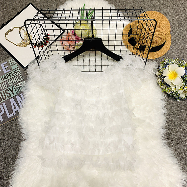 Дамска блуза с лодка деколте и къс ръкав