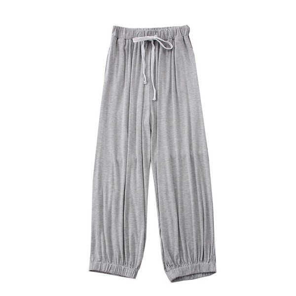 Ежедневни дълги дамски панталони с връзки - широк модел