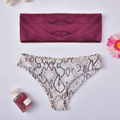 Бански костюм от  две части с горнище тип лента