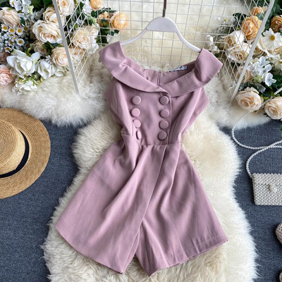 Rózsaszín színű női rövid jumpsuit
