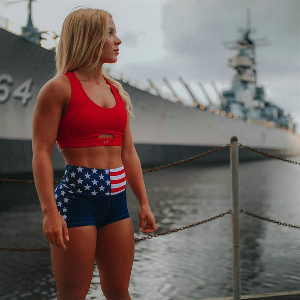 Ежедневни дамски къса панталони с висока талия и апликация 