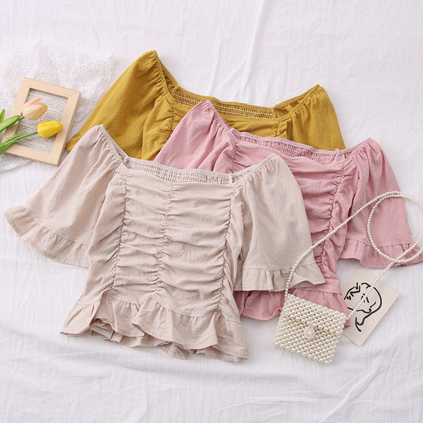 Ежедневна дамска блуза с лодка деколте и 3/4 ръкав