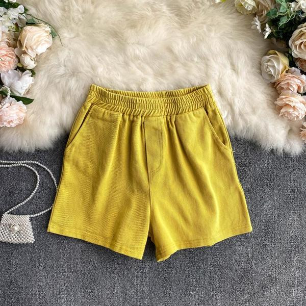 Къси дамски панталони с ластик на талията 