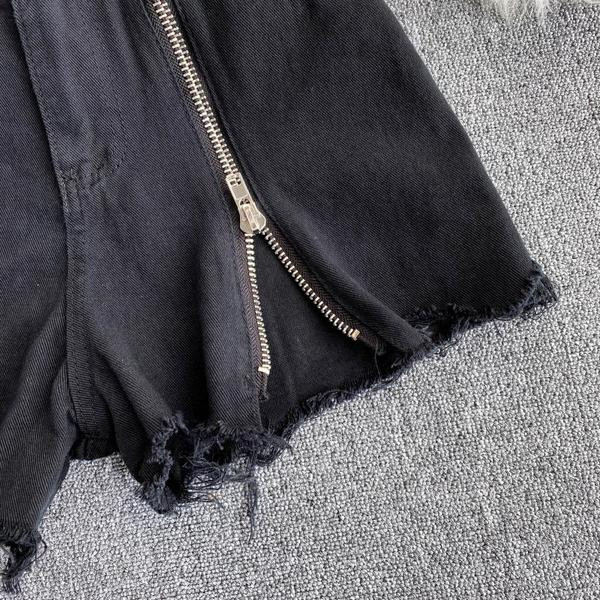 Ежедневни дамски къси панталони с висока талия и цип