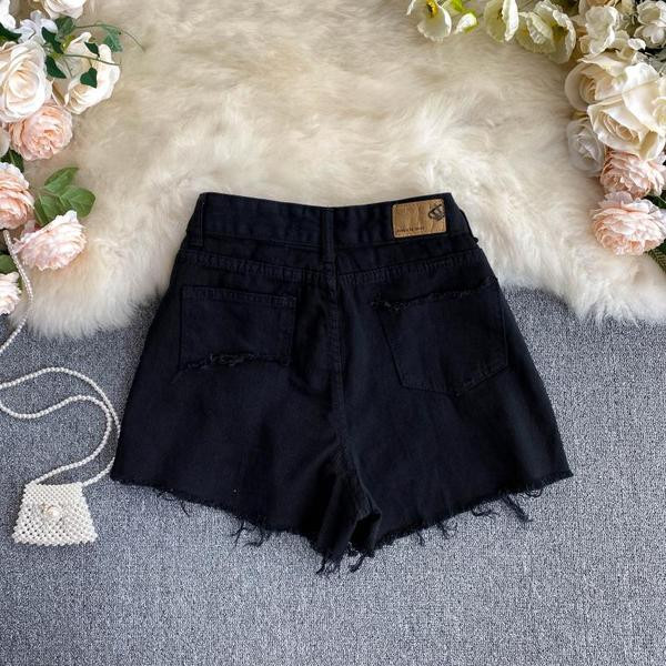 Ежедневни дамски къси панталони с висока талия и цип