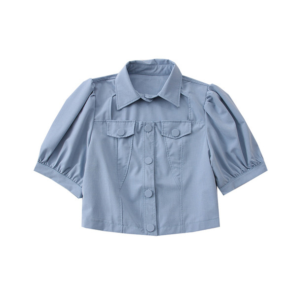 Ежедневна дамска риза с класическа яка и джобове