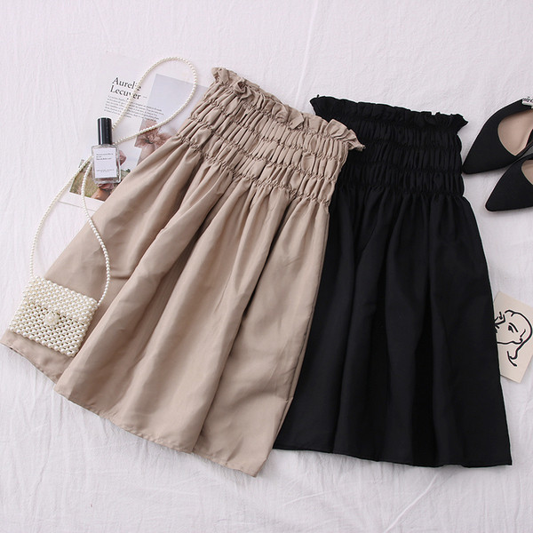 Разкроен модел дамска пола с висока талия