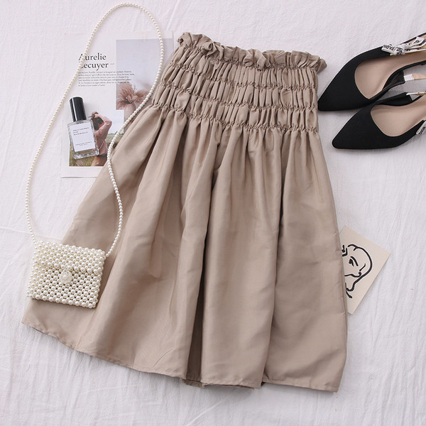 Разкроен модел дамска пола с висока талия