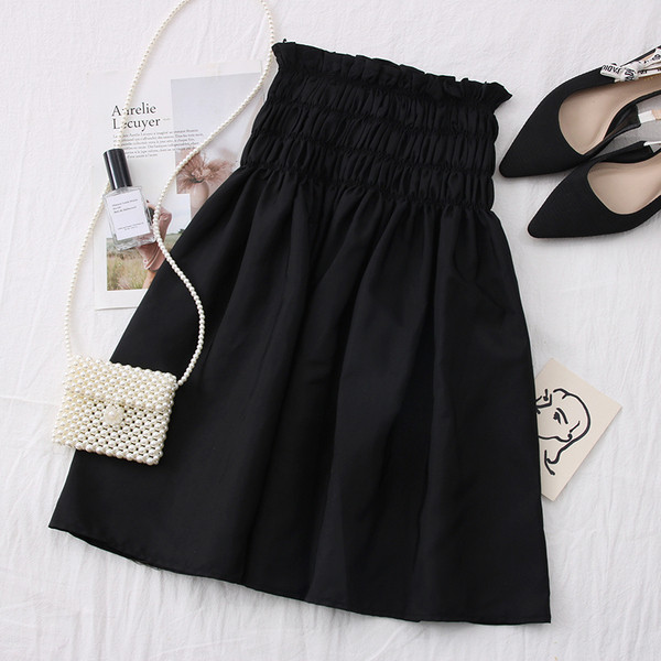 Разкроен модел дамска пола с висока талия